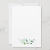Eenvoudig Elegant Eucalyptus Wedding sparen de Dat Save The Date (Achterkant)