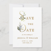 Eenvoudig Elegant Eucalyptus Wedding sparen de Dat Save The Date (Voorkant)