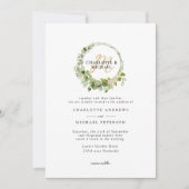 Eenvoudig, elegant, eucalyptusbruiloft kaart (Voorkant)