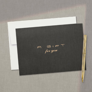 Eenvoudig Elegant Faux Linen Gift Certificate