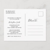 Eenvoudig elegant foto modern Afstuderen Aankondigingskaart (Achterkant)