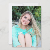 Eenvoudig elegant foto modern Afstuderen Kaart (Achterkant)