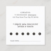 Eenvoudig elegant gedrukt Kraft Beauty Salon Klantenkaartje (Achterkant)