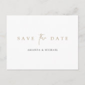 Eenvoudig Elegant Gemengd Font Gold Aankondigingskaart (Voorkant)