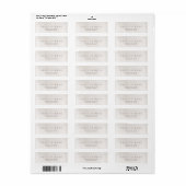 Eenvoudig elegant, gepenseld, witte marmer Profess Etiket (Full Sheet)