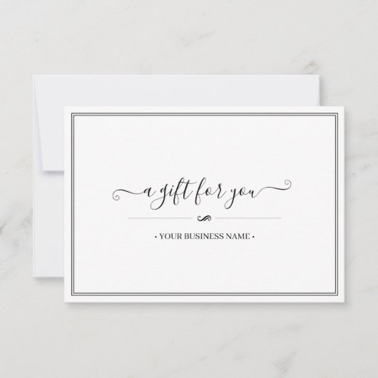 Eenvoudig Elegant Gepersonaliseerd Cadeaubon (Voorkant)