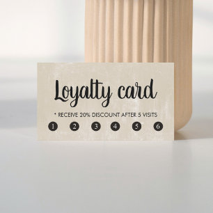 Eenvoudig elegant getextureerd beige Beauty Salon Klantenkaartje