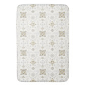 Eenvoudig Elegant Gold Folk Tegel Pattern Badmat (Voorkant Verticaal)
