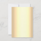 Eenvoudig Elegant Gold Wedding RSVP Kaartje (Achterkant)