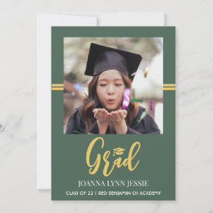 Eenvoudig Elegant gouden Pet Foto Afstuderen