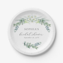 Eenvoudig Elegant Greenery Boho Script-Vrijgezelle Papieren Bordje
