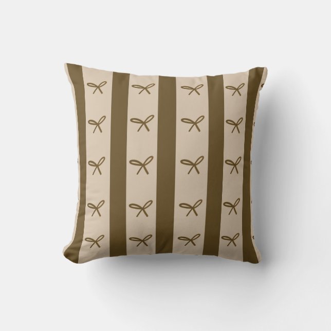 Eenvoudig Elegant Greenery Coquette Bows Patroon Kussen (Voorkant)