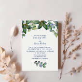 Eenvoudig Elegant Greenery Wedding Kaart