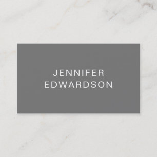 Eenvoudig elegant grijs minimalistisch professione visitekaartje