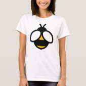 Eenvoudig elegant groot geel zwart hommel afbeeldi t-shirt (Voorkant)
