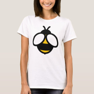 Eenvoudig elegant groot geel zwart hommel afbeeldi t-shirt