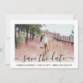Eenvoudig Elegant handgeschreven script 2 Photo We Save The Date (Voorkant)
