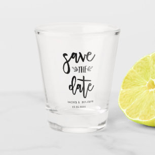 Eenvoudig elegant handschrift, moderne kalligrafie shot glas