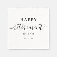 Eenvoudig Elegant Happy Retirement Calligraphy Scr