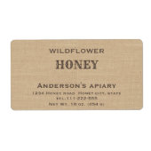 Eenvoudig elegant-honingetiket etiket (Voorkant)