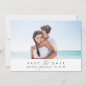 Eenvoudig Elegant | Horizontale foto slaat de datu Save The Date (Voorkant)