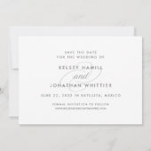 Eenvoudig Elegant | Horizontale foto slaat de datu Save The Date (Achterkant)