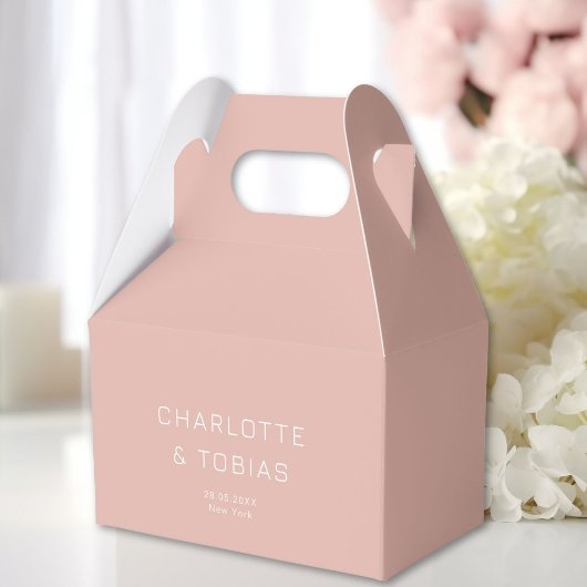 Eenvoudig, elegant huwelijk bedankdoosjes