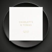 Eenvoudig, elegant huwelijk servet