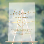 Eenvoudig Elegant Huwelijksmonument Acryl Bord (Neutraal)