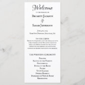 Eenvoudig Elegant Huwelijksprogramma Programma (Voorkant)