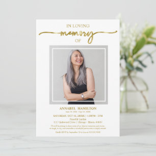 Eenvoudig elegant in het houden van de begrafenisf kaart