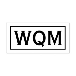 Eenvoudig Elegant Ingelijst 3 Initiaal Monogram #9 Zelfinktende Stempel