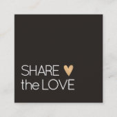 Eenvoudig Elegant Ivoor Zwart Wit Goud Hart Aanbevelingskaartje (Voorkant)