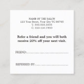 Eenvoudig Elegant Ivoor Zwart Wit Goud Hart Aanbevelingskaartje (Achterkant)