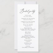 Eenvoudig Elegant Kalligrafie 4x9 Huwelijksprogram (Achterkant)