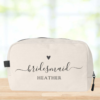 Eenvoudig Elegant Kalligrafie Schrift Bruidsmeisje Toilettasje