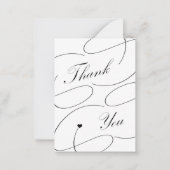 Eenvoudig elegant kalligrafiemanuscript dank u notitiekaartje (Voorkant)