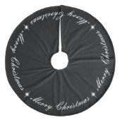 Eenvoudig elegant kerst, zwart, wit fleece kerstboom rok (Voorkant)