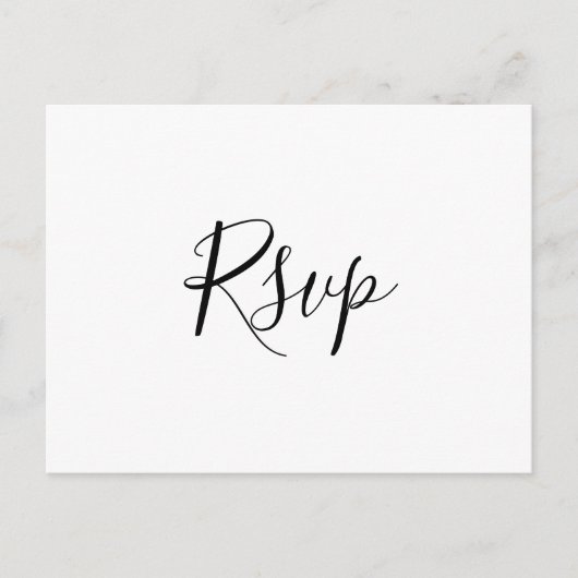 Eenvoudig elegant keuzevrijheid RSVP Weddenschap Briefkaart (Voorkant)