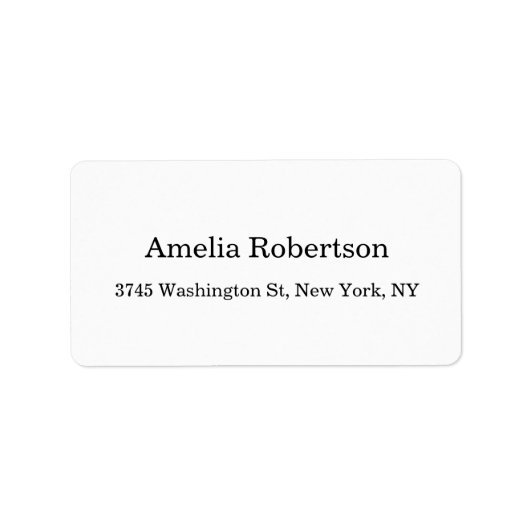 Eenvoudig elegant klassiek minimalistisch etiket (Voorkant)