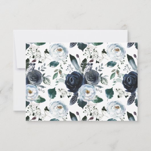 Eenvoudig Elegant | Klassieke Trouwontvangstkaart Kaart (Achterkant)