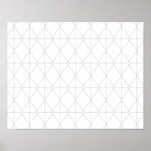 Eenvoudig, elegant, koel, trendline grafisch patro poster