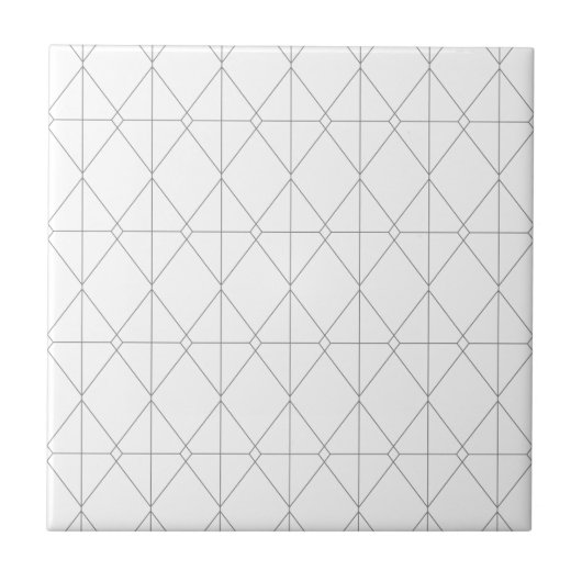 Eenvoudig, elegant, koel, trendline grafisch patro tegeltje (Voorkant)