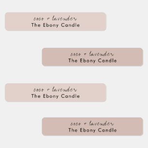 Eenvoudig Elegant Minimaal Dusky Blush kaars Label