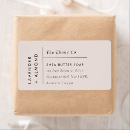 Eenvoudig Elegant Minimaal Dusky Blush Zeep Label