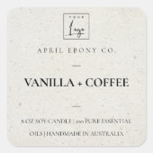 EENVOUDIG ELEGANT MINIMAAL LOGO DUSKY GESPECKEERD  VIERKANTE STICKER (Voorkant)