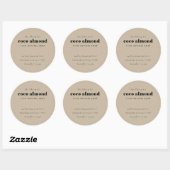 Eenvoudig Elegant Minimaal Rustiek Kraft Zeep Labe Ronde Sticker (Vel)