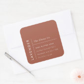 Eenvoudig Elegant Minimaal Rustiek Rust Zeep Label (Envelop)