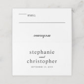 Eenvoudig Elegant Minimaal Script Zwarte Namen Tro (Buitenkant ongevouwen)