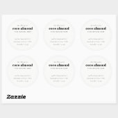 Eenvoudig Elegant Minimaal Zwart & Wit Zeep Label (Vel)